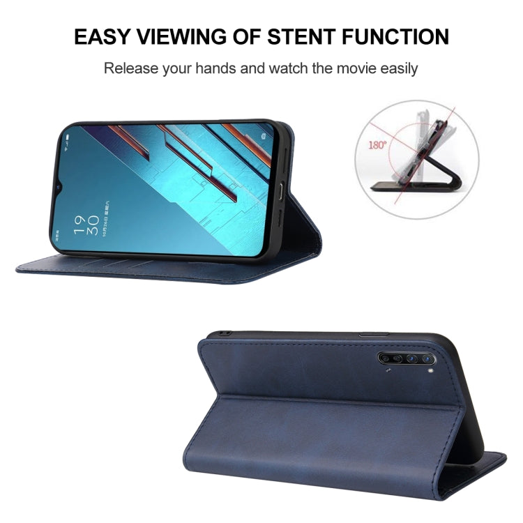 For OPPO Reno3 Youth Magnetic Closure Leather Phone Case