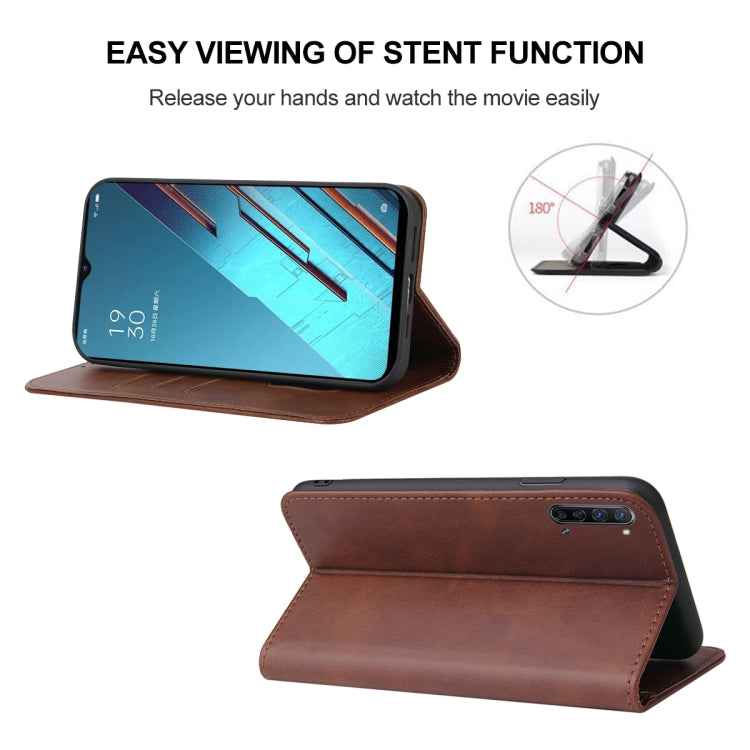 For OPPO Reno3 Youth Magnetic Closure Leather Phone Case