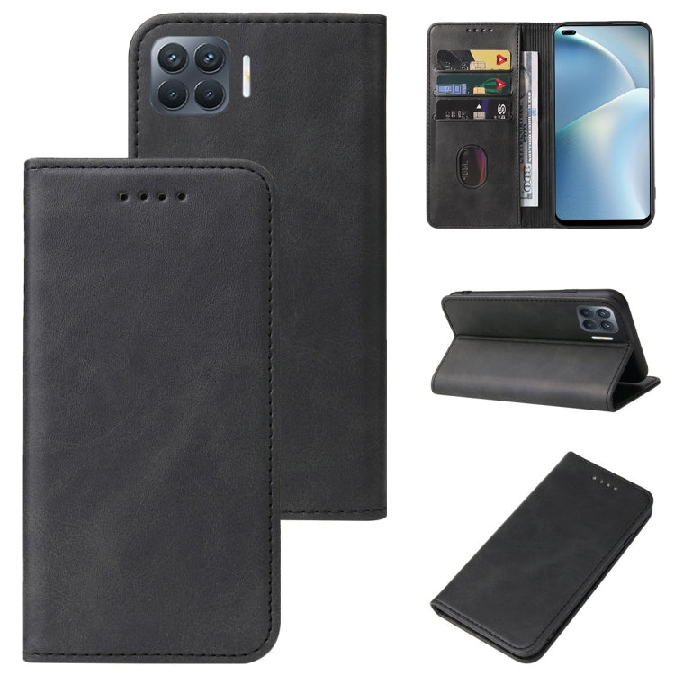 For OPPO Reno4 F Magnetic Closure Leather Phone Case