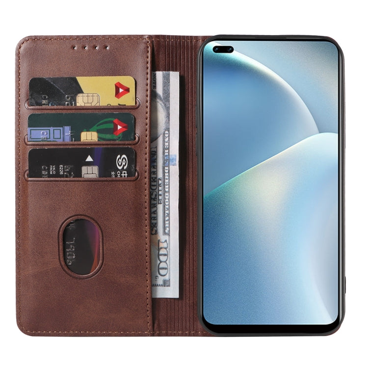 For OPPO Reno4 F Magnetic Closure Leather Phone Case