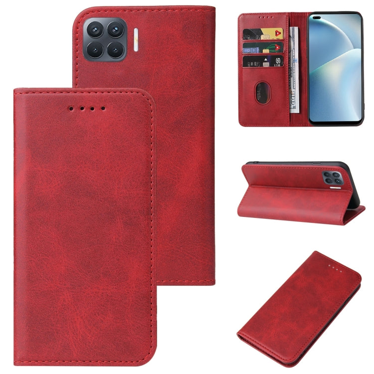 For OPPO Reno4 F Magnetic Closure Leather Phone Case
