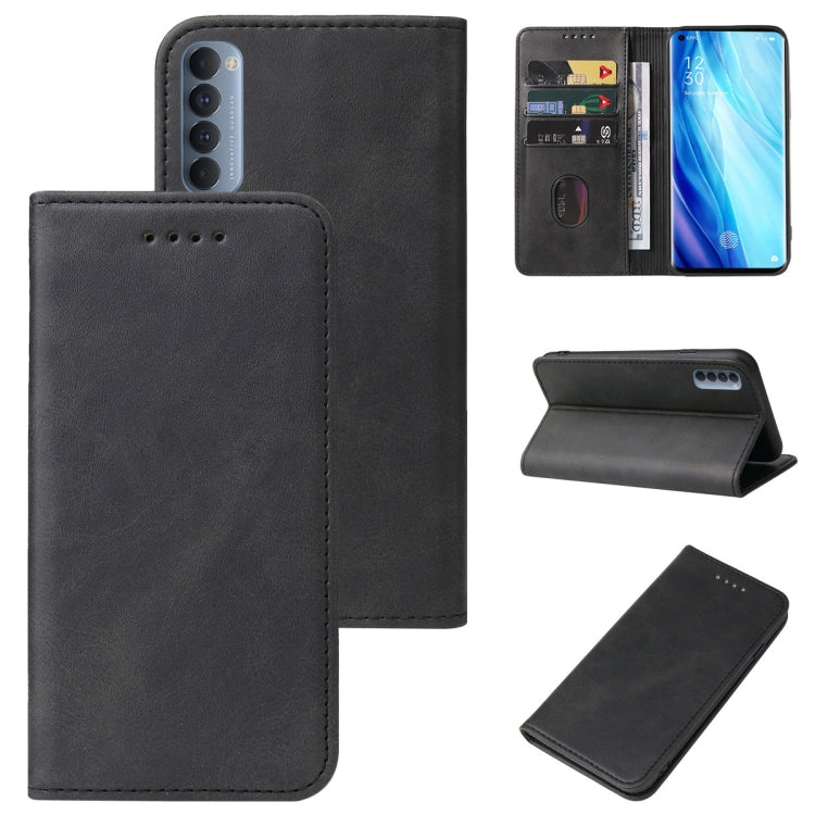 For OPPO Reno4 Pro Magnetic Closure Leather Phone Case