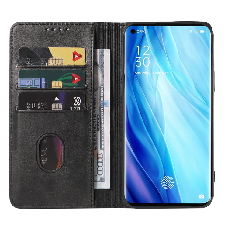 For OPPO Reno4 Pro Magnetic Closure Leather Phone Case