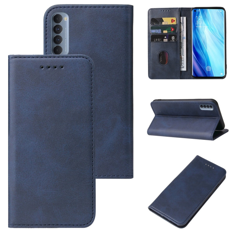 For OPPO Reno4 Pro Magnetic Closure Leather Phone Case