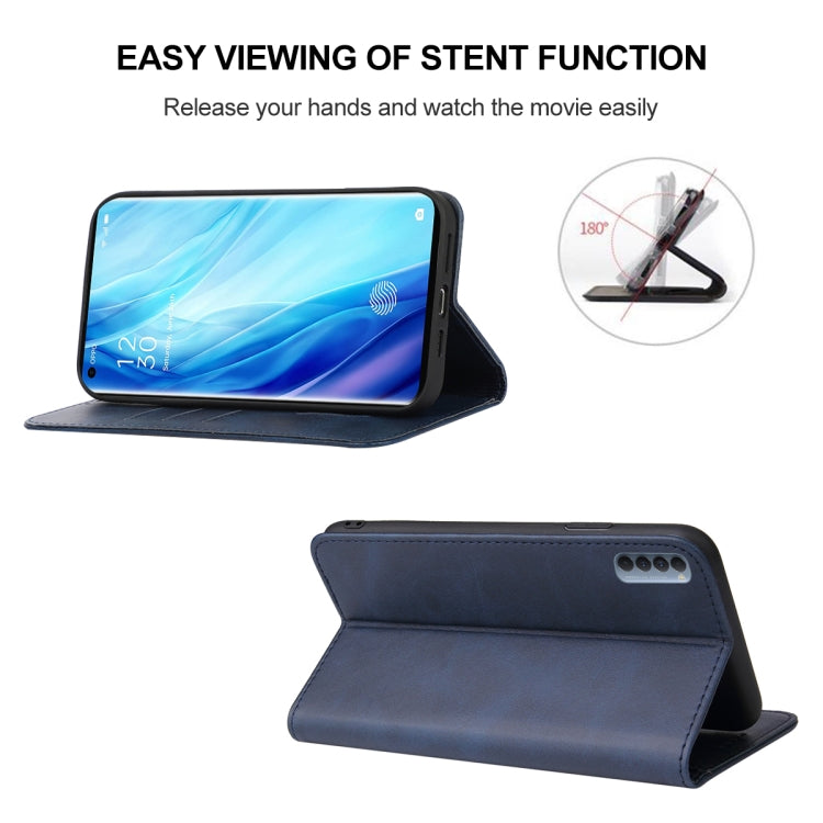 For OPPO Reno4 Pro Magnetic Closure Leather Phone Case