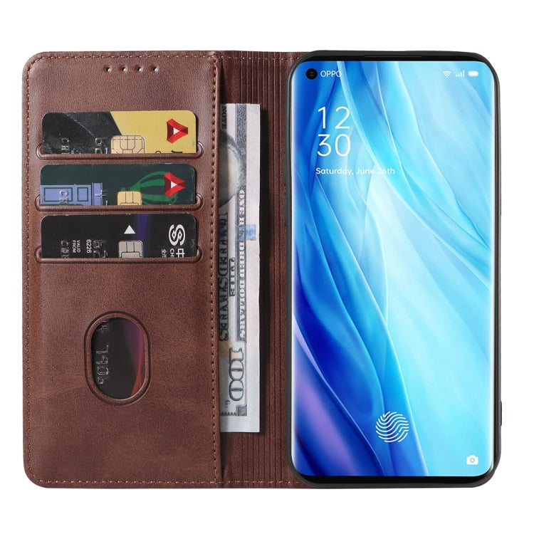 For OPPO Reno4 Pro Magnetic Closure Leather Phone Case