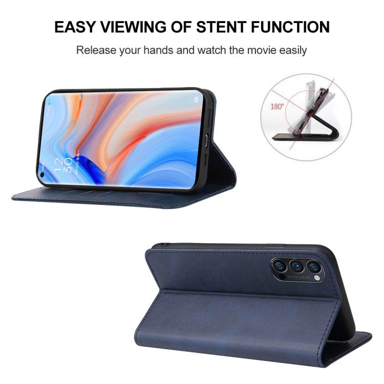 For OPPO Reno4 Pro 5G Magnetic Closure Leather Phone Case