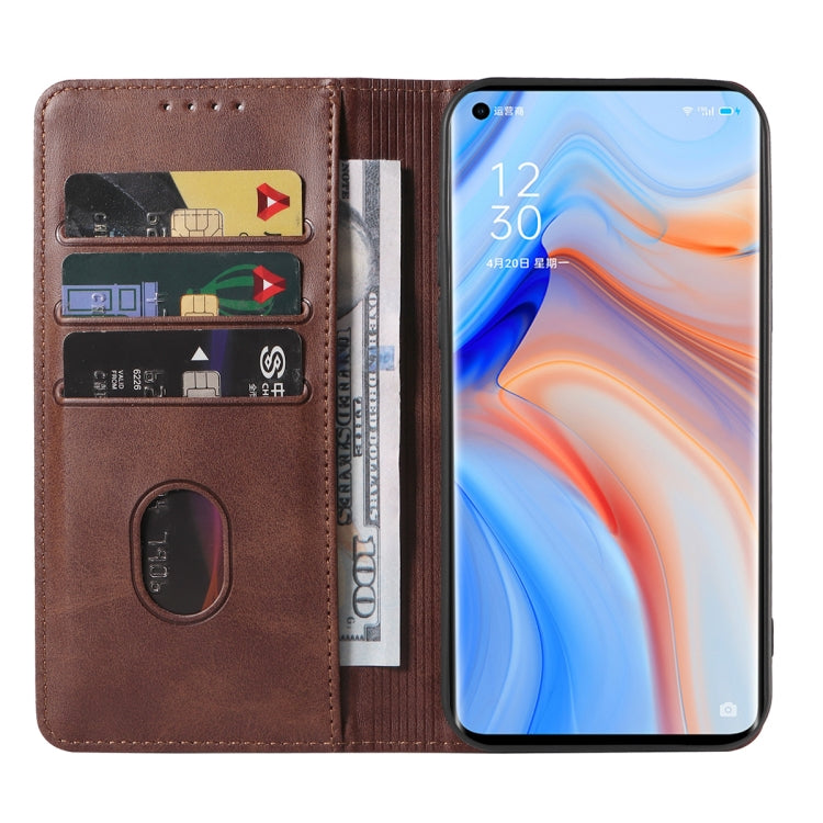 For OPPO Reno4 Pro 5G Magnetic Closure Leather Phone Case