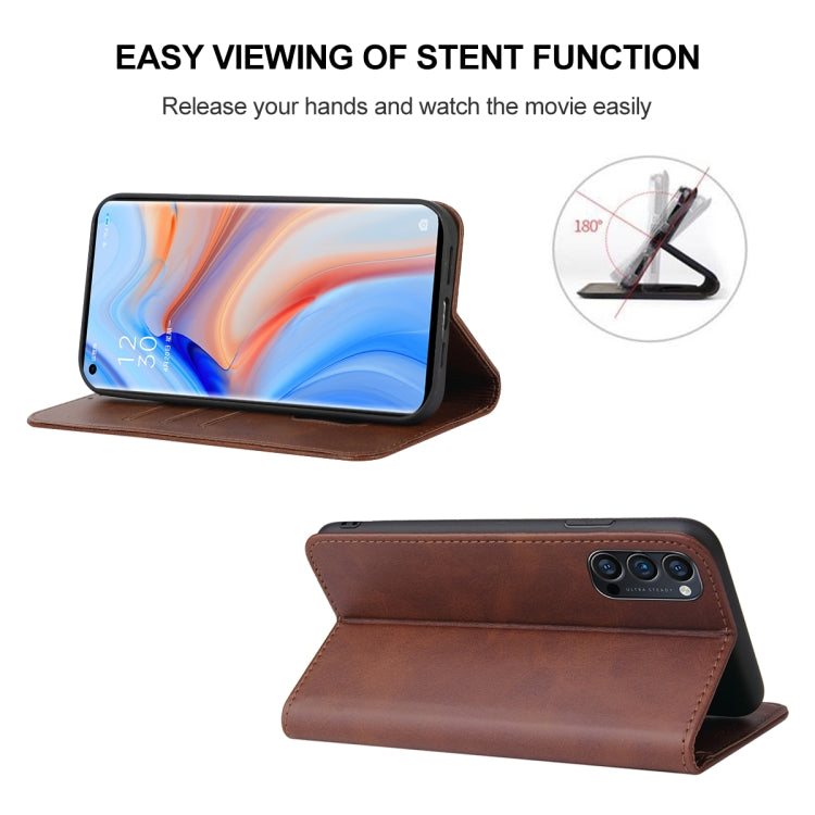 For OPPO Reno4 Pro 5G Magnetic Closure Leather Phone Case