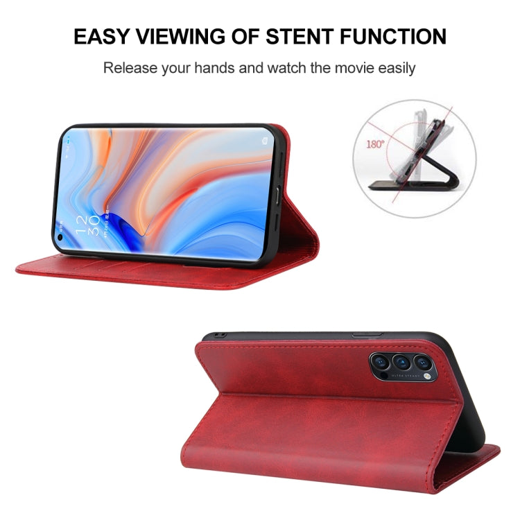 For OPPO Reno4 Pro 5G Magnetic Closure Leather Phone Case