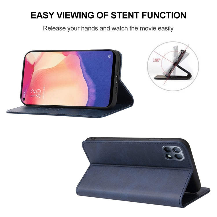 For OPPO Reno4 SE Magnetic Closure Leather Phone Case