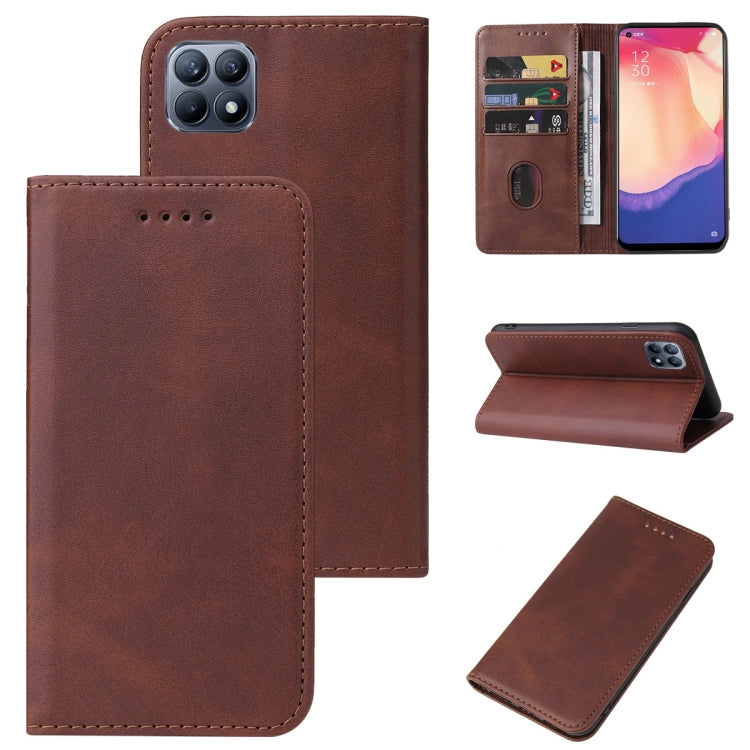 For OPPO Reno4 SE Magnetic Closure Leather Phone Case