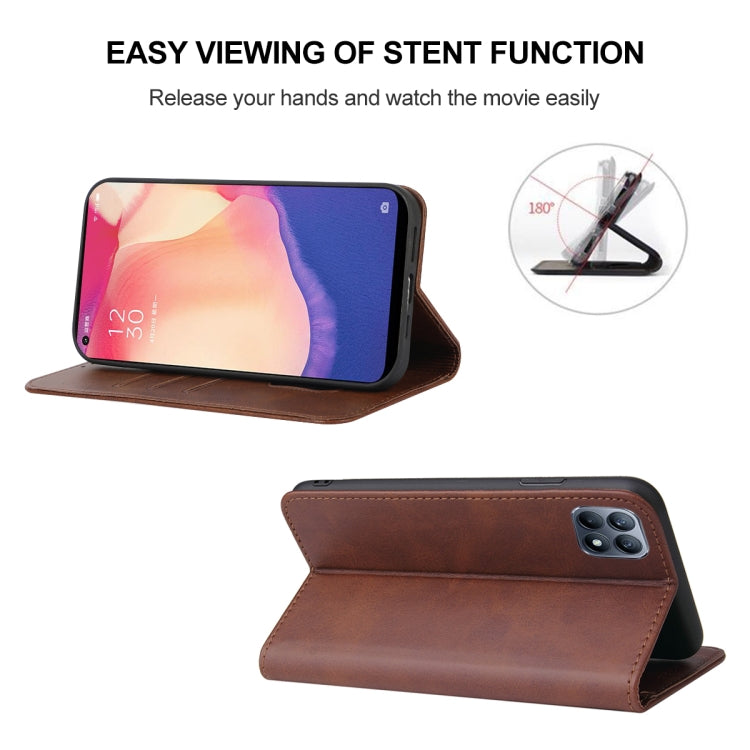 For OPPO Reno4 SE Magnetic Closure Leather Phone Case