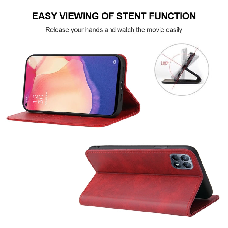 For OPPO Reno4 SE Magnetic Closure Leather Phone Case