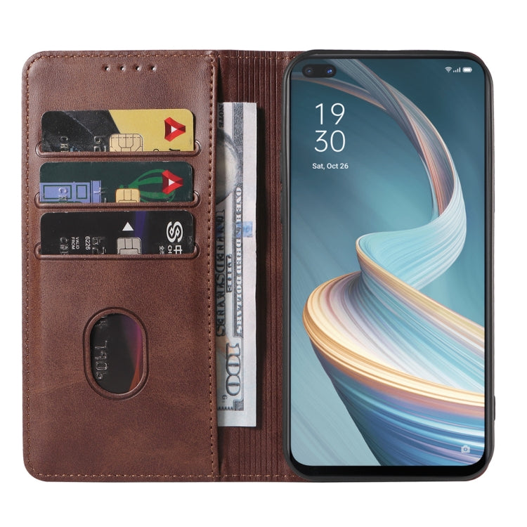 For OPPO Reno4 Z 5G Magnetic Closure Leather Phone Case