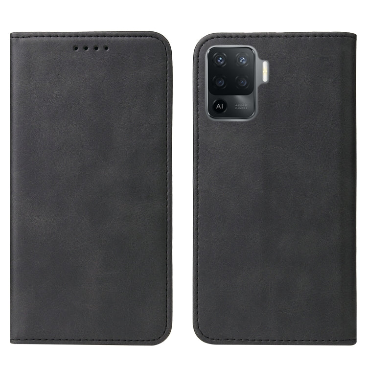 For OPPO Reno5 F Magnetic Closure Leather Phone Case