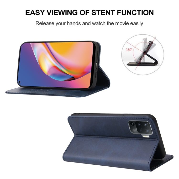 For OPPO Reno5 F Magnetic Closure Leather Phone Case