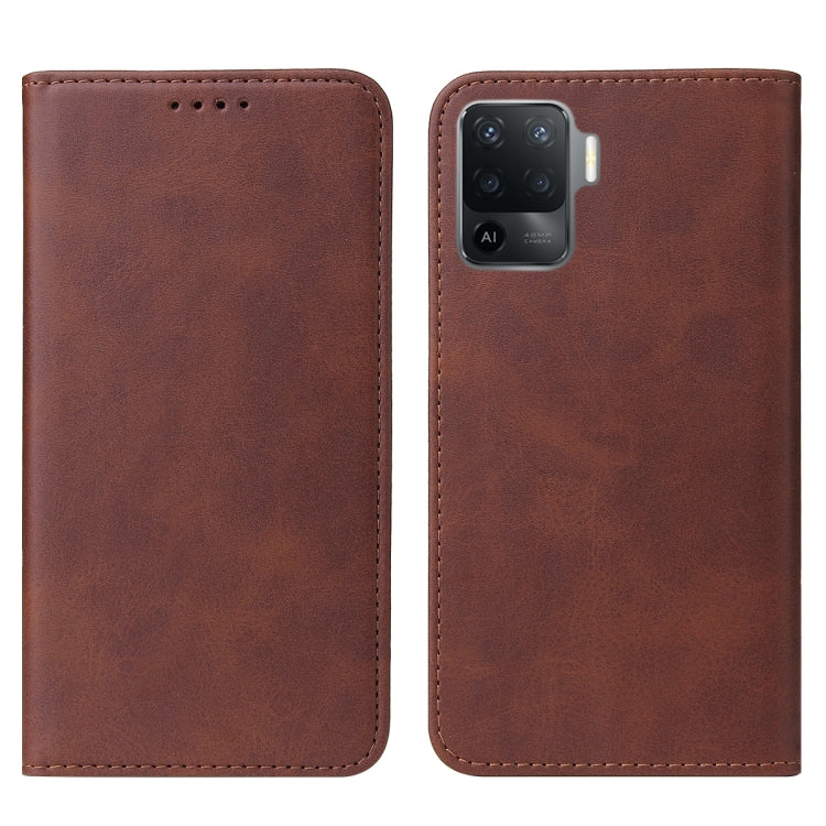 For OPPO Reno5 F Magnetic Closure Leather Phone Case