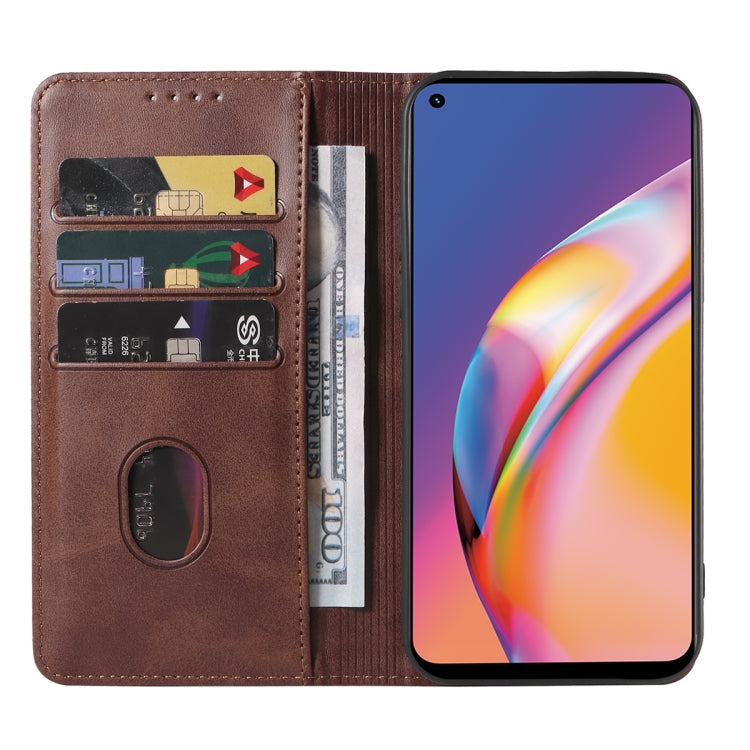 For OPPO Reno5 F Magnetic Closure Leather Phone Case