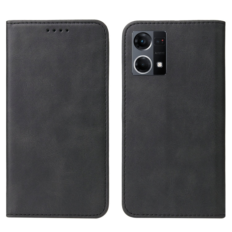 For OPPO Reno7 4G Magnetic Closure Leather Phone Case