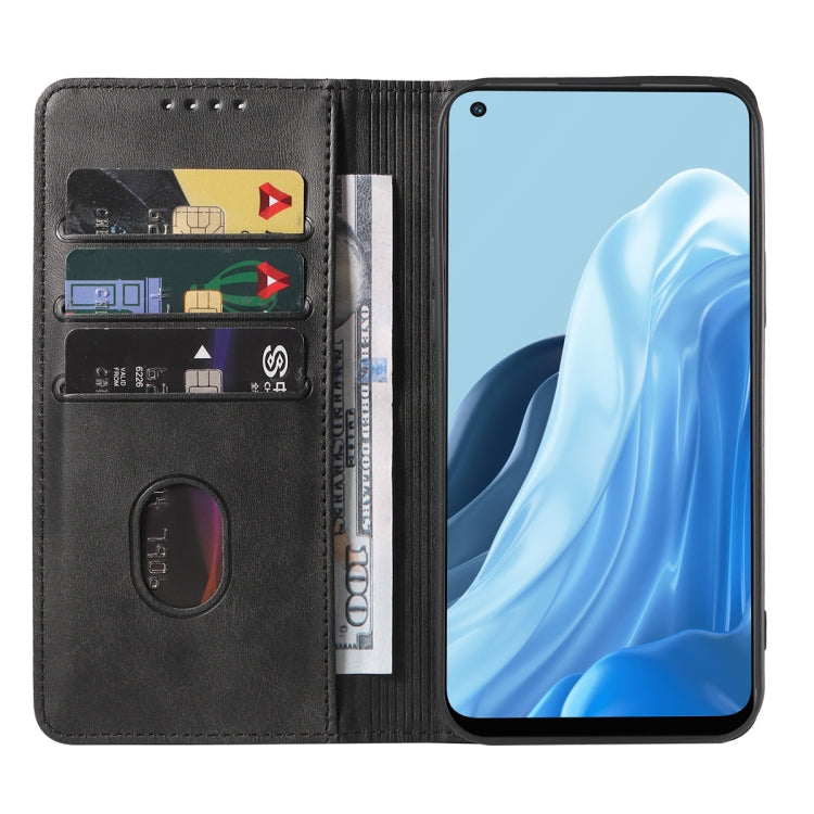For OPPO Reno7 4G Magnetic Closure Leather Phone Case