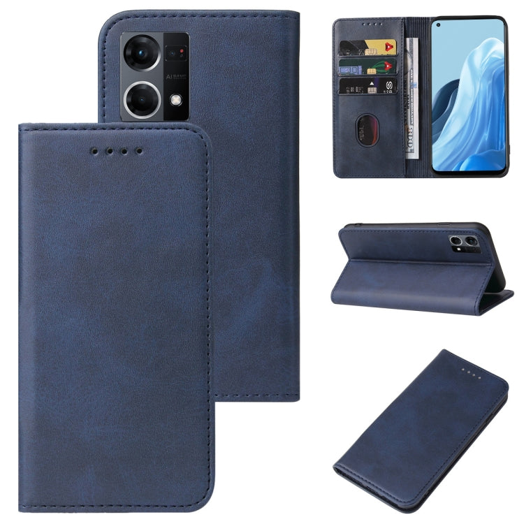 For OPPO Reno7 4G Magnetic Closure Leather Phone Case