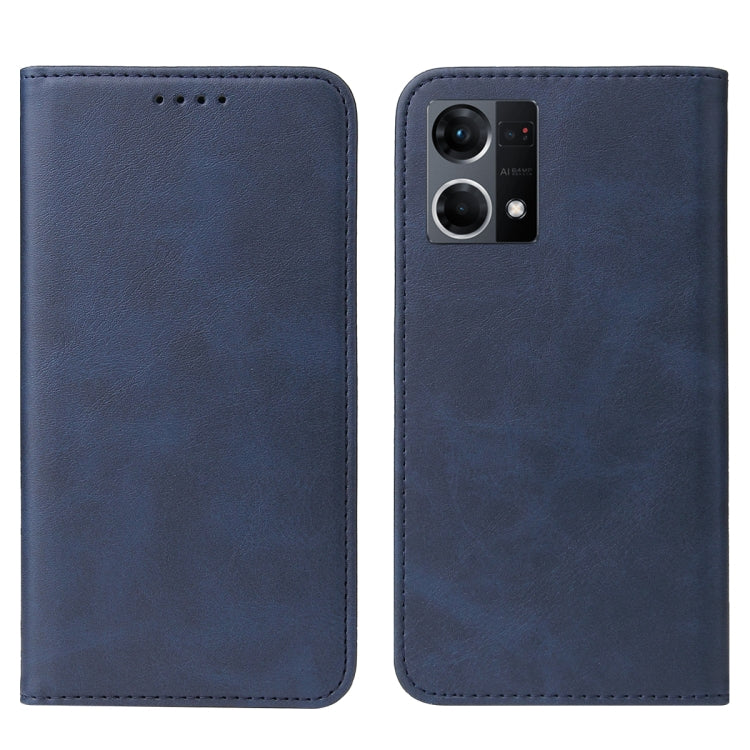 For OPPO Reno7 4G Magnetic Closure Leather Phone Case