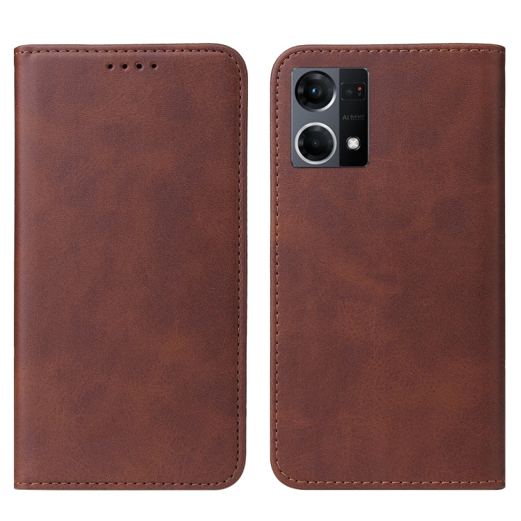 For OPPO Reno7 4G Magnetic Closure Leather Phone Case
