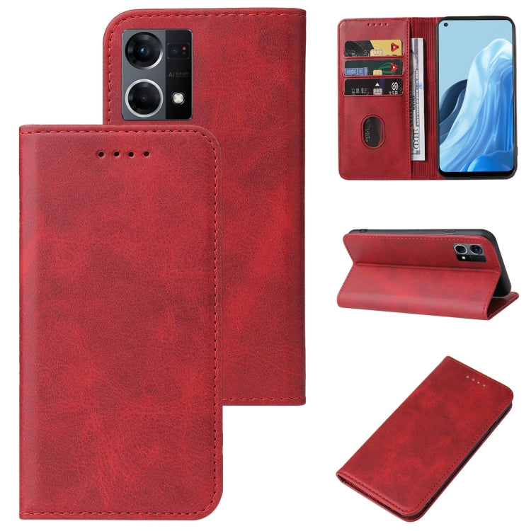 For OPPO Reno7 4G Magnetic Closure Leather Phone Case