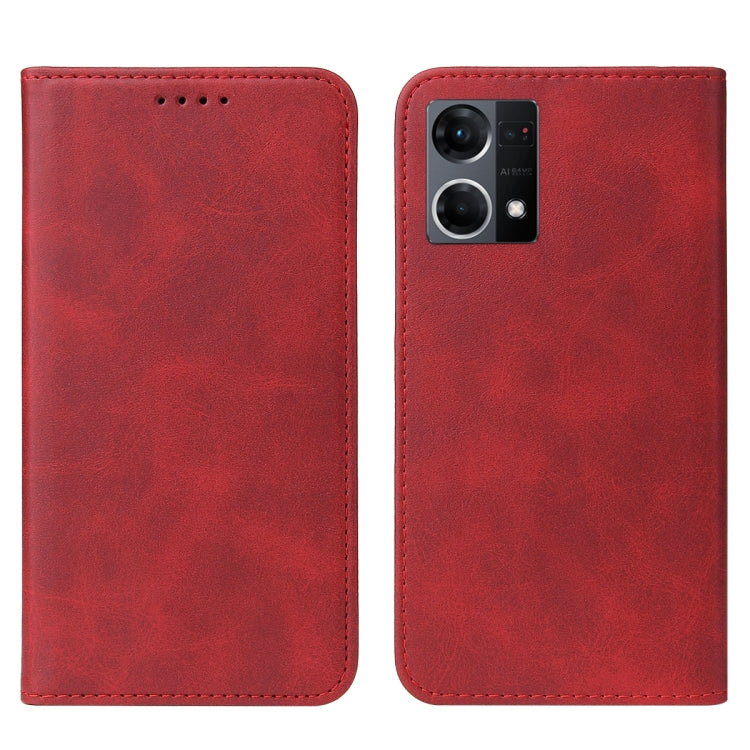 For OPPO Reno7 4G Magnetic Closure Leather Phone Case