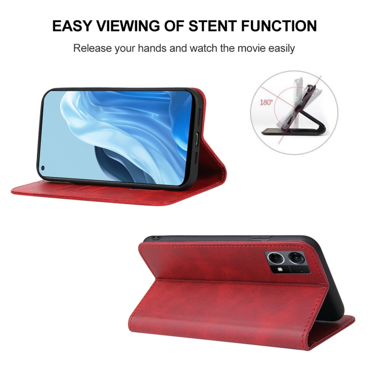 For OPPO Reno7 4G Magnetic Closure Leather Phone Case