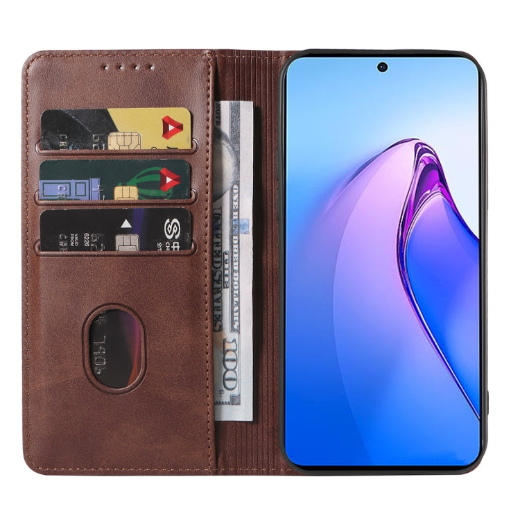 For OPPO Reno8 Pro Magnetic Closure Leather Phone Case