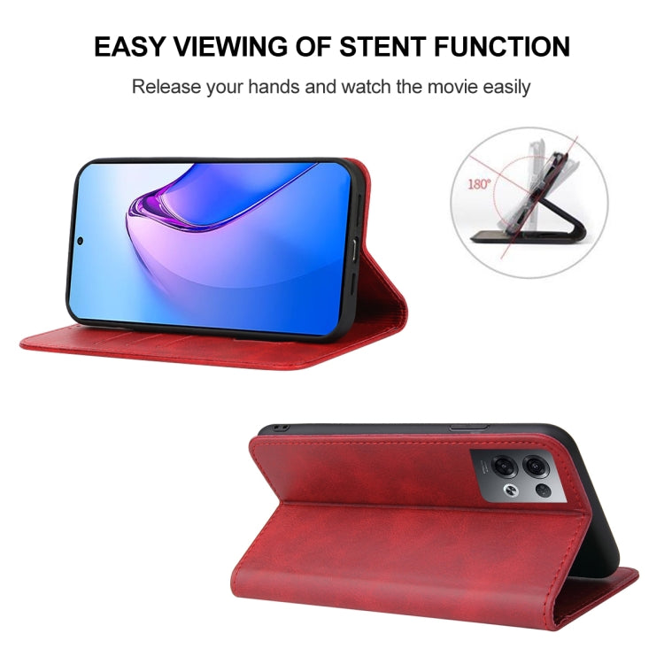 For OPPO Reno8 Pro Magnetic Closure Leather Phone Case