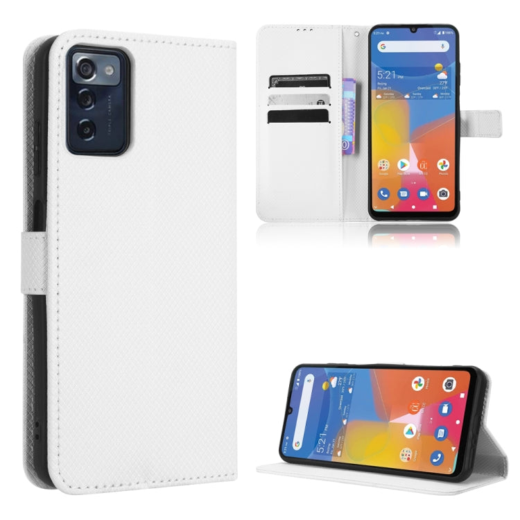 For Consumer Cellular ZMax 5G Diamond Texture Leather Phone Case