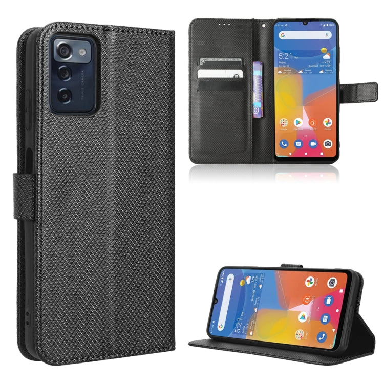 For Consumer Cellular ZMax 5G Diamond Texture Leather Phone Case