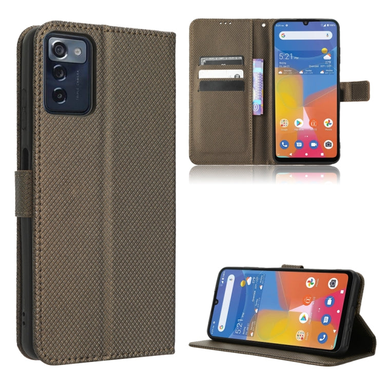 For Consumer Cellular ZMax 5G Diamond Texture Leather Phone Case