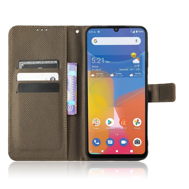 For Consumer Cellular ZMax 5G Diamond Texture Leather Phone Case