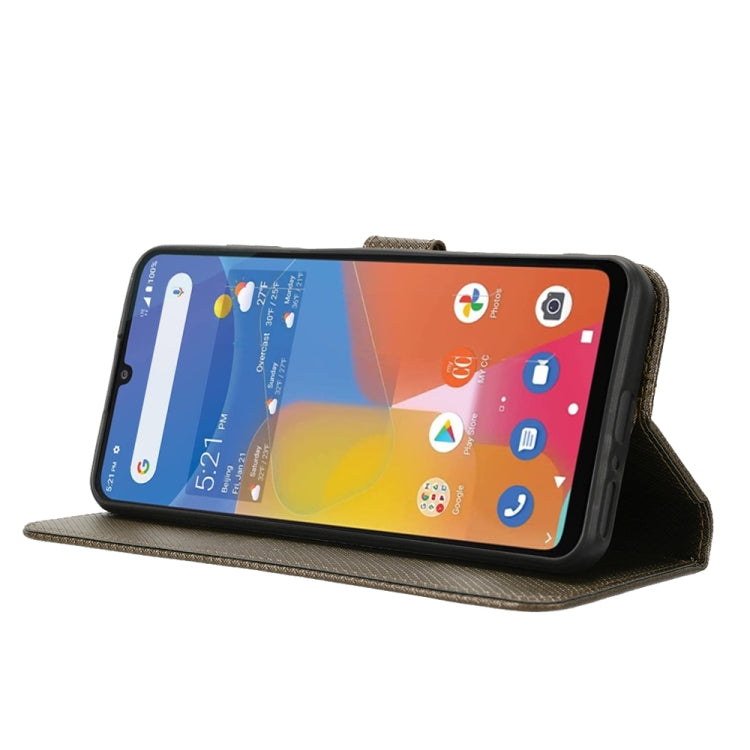 For Consumer Cellular ZMax 5G Diamond Texture Leather Phone Case