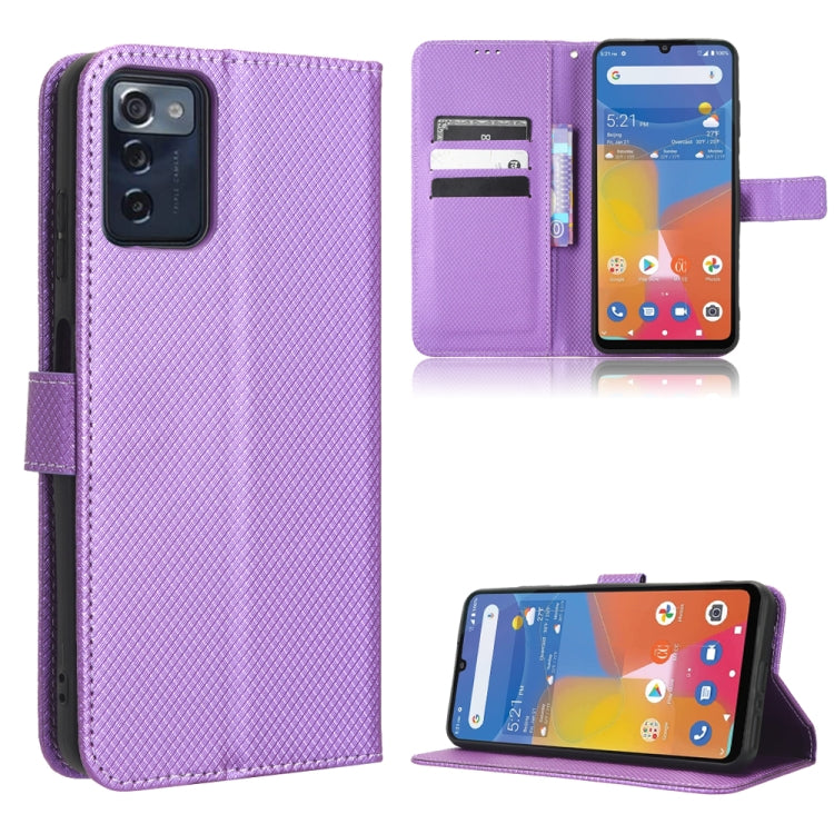 For Consumer Cellular ZMax 5G Diamond Texture Leather Phone Case