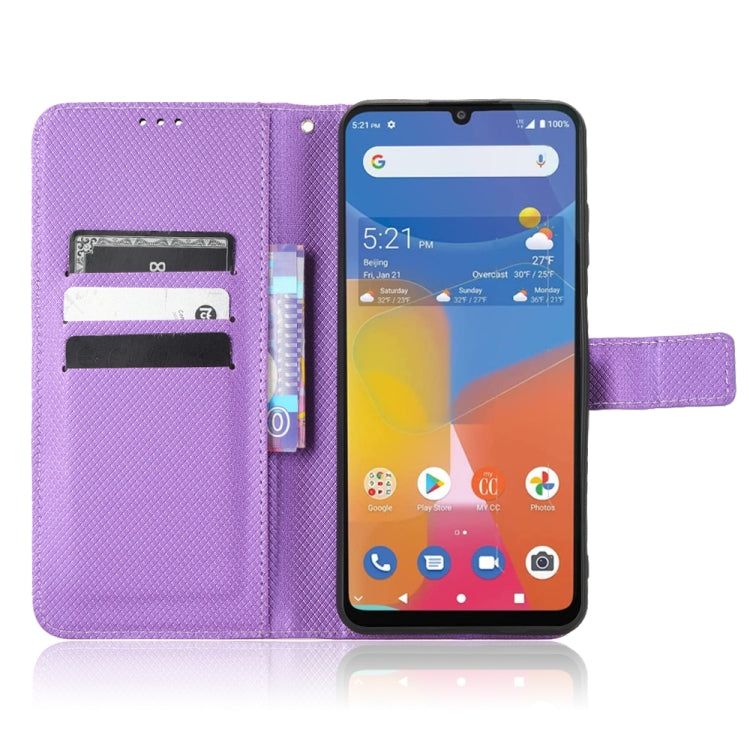 For Consumer Cellular ZMax 5G Diamond Texture Leather Phone Case