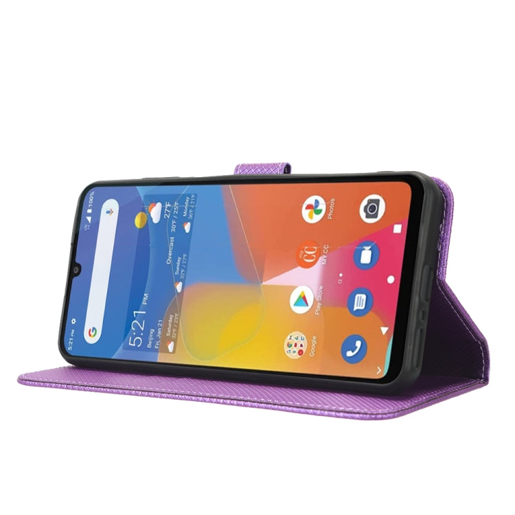 For Consumer Cellular ZMax 5G Diamond Texture Leather Phone Case