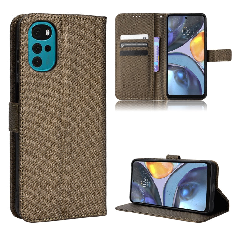 For Motorola Moto E32s / G22 Diamond Texture Leather Phone Case