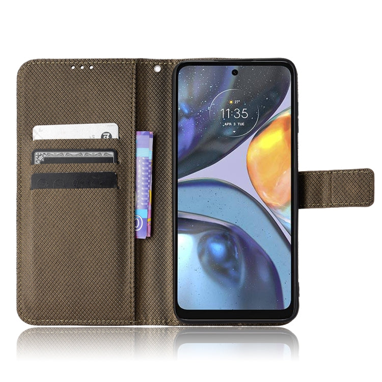 For Motorola Moto E32s / G22 Diamond Texture Leather Phone Case