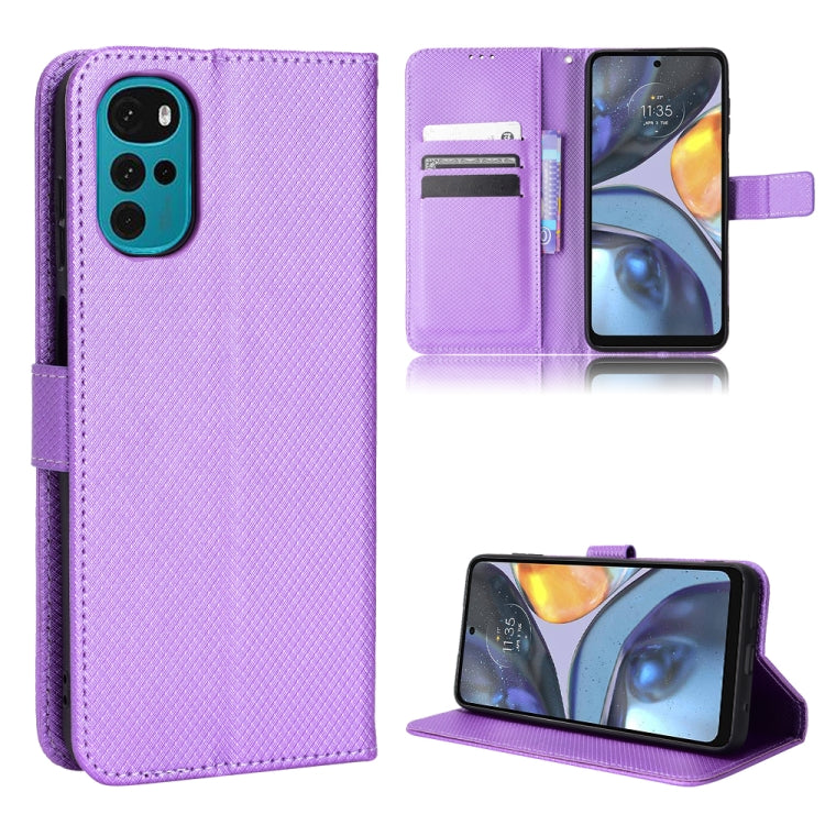For Motorola Moto E32s / G22 Diamond Texture Leather Phone Case