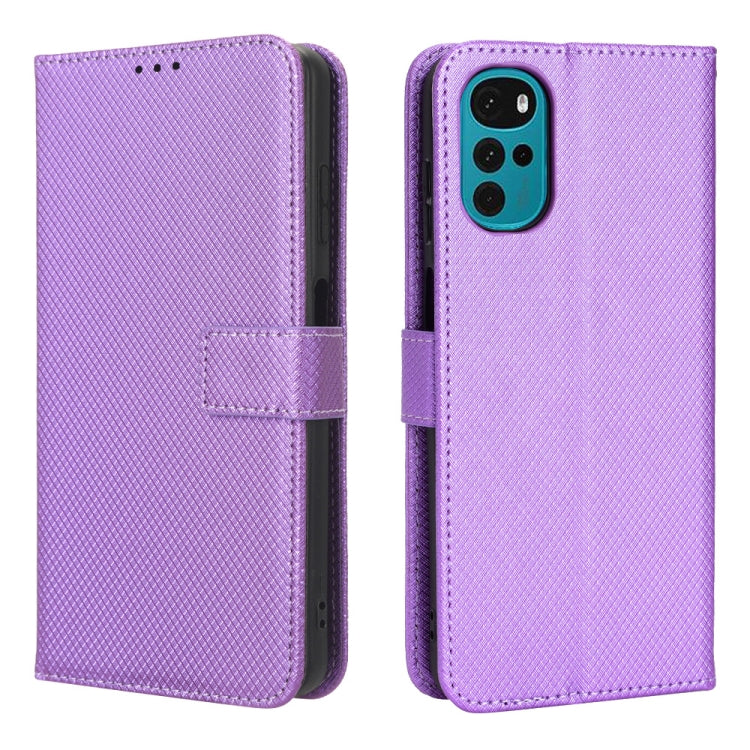 For Motorola Moto E32s / G22 Diamond Texture Leather Phone Case