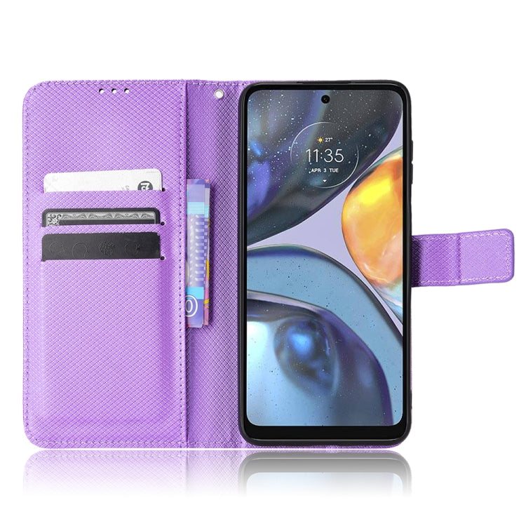 For Motorola Moto E32s / G22 Diamond Texture Leather Phone Case