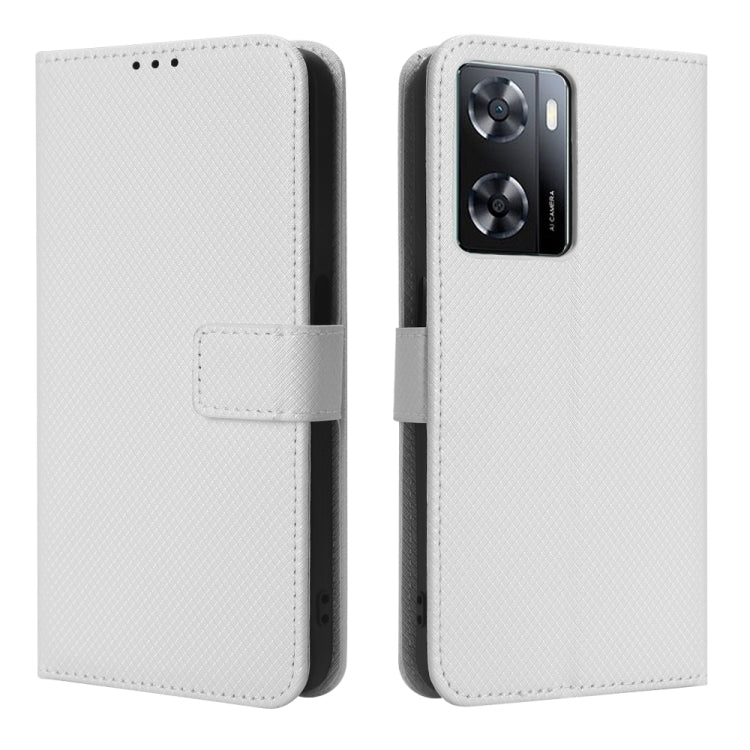 For OPPO A57 5G / 4G Diamond Texture Leather Phone Case