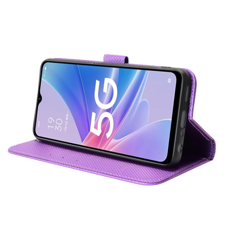 For OPPO A97 5G Diamond Texture Leather Phone Case