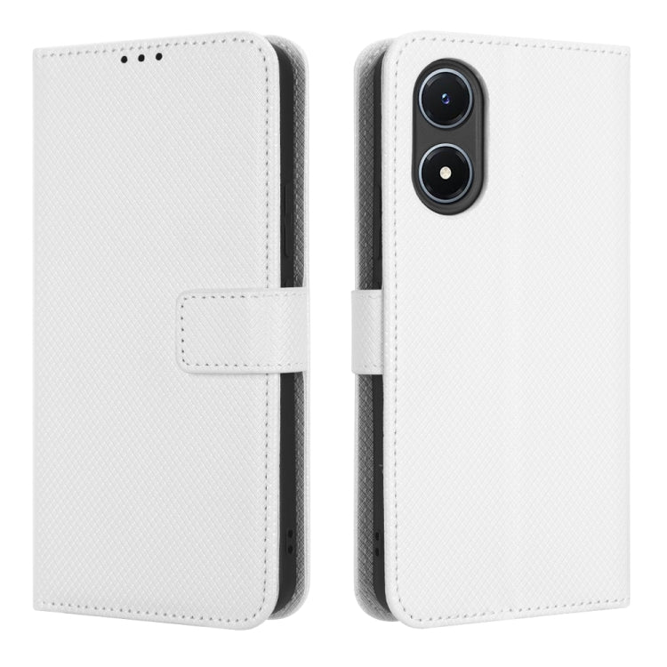 For vivo Y02s Diamond Texture Leather Phone Case