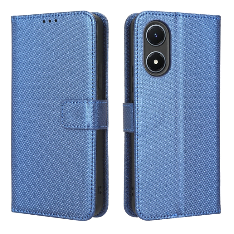 For vivo Y02s Diamond Texture Leather Phone Case